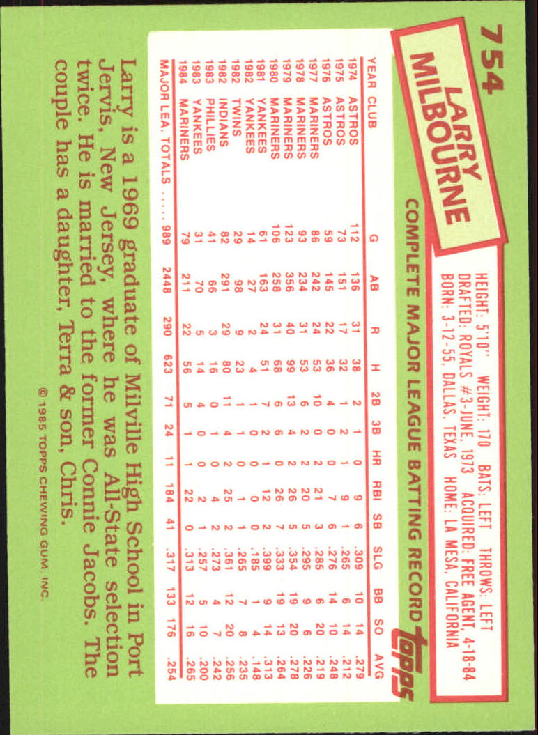 B1501- 1985 Topps Tiffany Baseball Card #s 1-792 -You Pick- 15+ FREE US SHIP - Picture 451 of 461