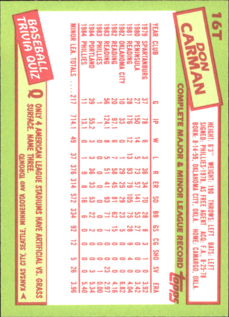 A2834- 1985 Topps Traded Tiffany BB Card #s 1-132 -You Pick- 15+ FREE US SHIP - Bild 33 von 261