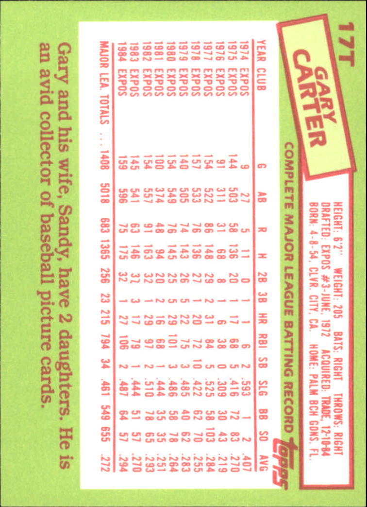A2834- 1985 Topps Traded Tiffany BB Card #s 1-132 -You Pick- 15+ FREE US SHIP - Bild 35 von 261