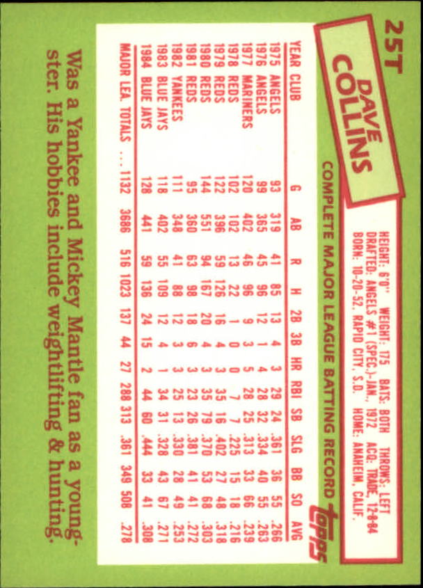 A2834- 1985 Topps Traded Tiffany BB Card #s 1-132 -You Pick- 15+ FREE US SHIP - Bild 51 von 261