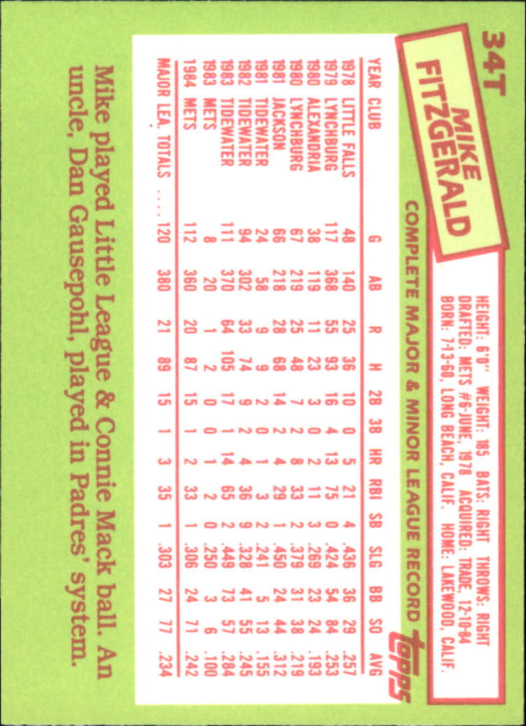 A2834- 1985 Topps Traded Tiffany BB Card #s 1-132 -You Pick- 15+ FREE US SHIP - Bild 69 von 261