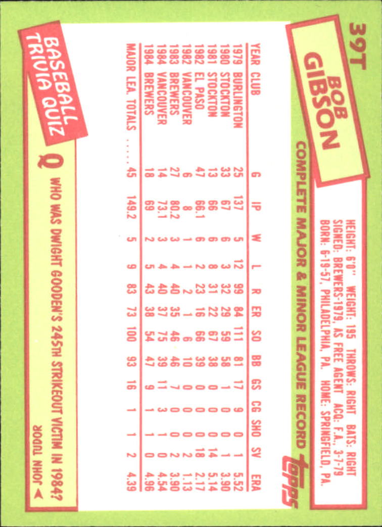 A2834- 1985 Topps Traded Tiffany BB Card #s 1-132 -You Pick- 15+ FREE US SHIP - Bild 79 von 261