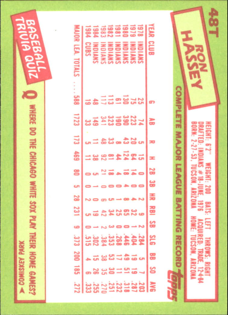 A2834- 1985 Topps Traded Tiffany BB Card #s 1-132 -You Pick- 15+ FREE US SHIP - Bild 97 von 261