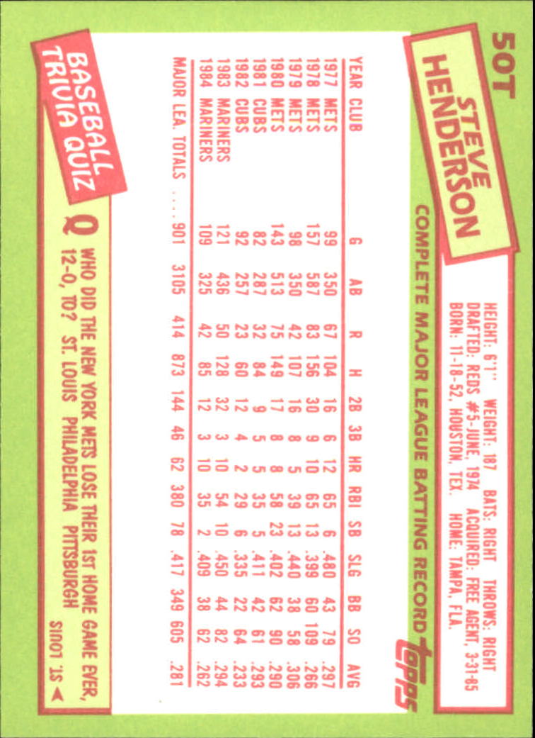 A2834- 1985 Topps Traded Tiffany BB Card #s 1-132 -You Pick- 15+ FREE US SHIP - Bild 101 von 261
