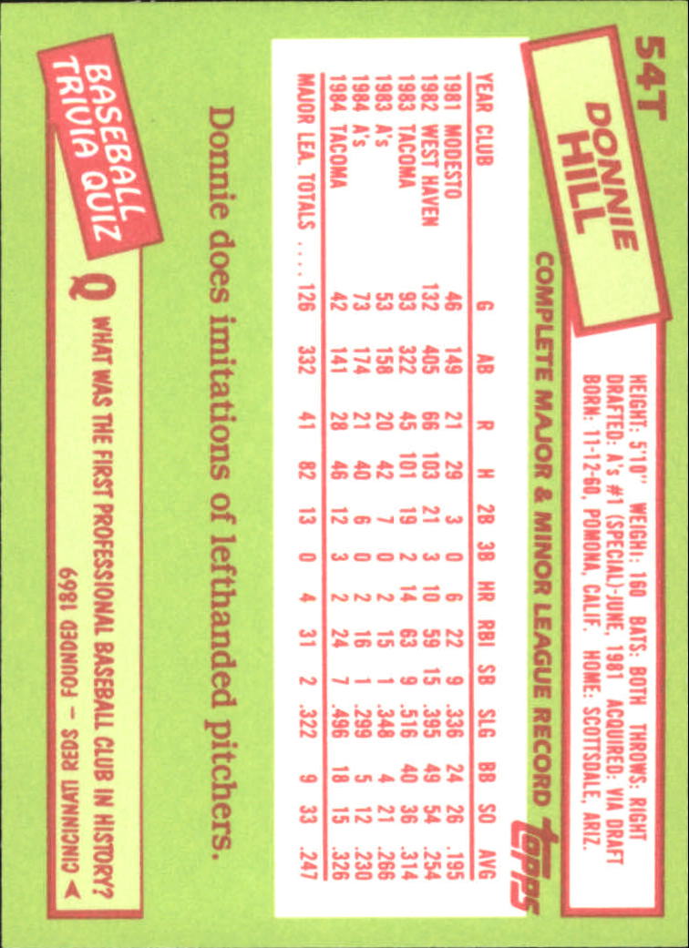 A2834- 1985 Topps Traded Tiffany BB Card #s 1-132 -You Pick- 15+ FREE US SHIP - Bild 109 von 261