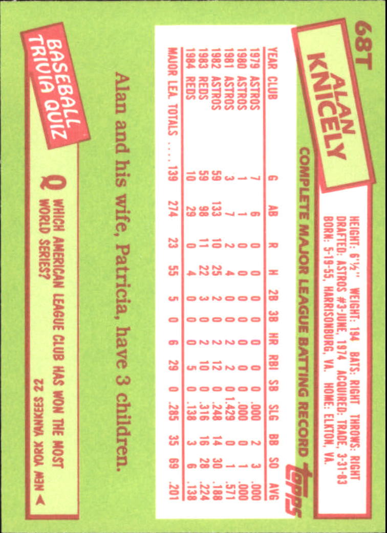 A2834- 1985 Topps Traded Tiffany BB Card #s 1-132 -You Pick- 15+ FREE US SHIP - Bild 137 von 261