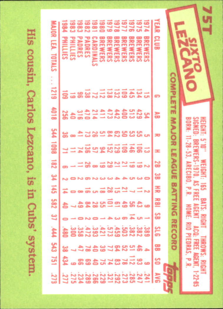 A2834- 1985 Topps Traded Tiffany BB Card #s 1-132 -You Pick- 15+ FREE US SHIP - Bild 151 von 261