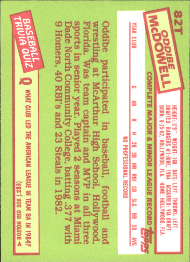 A2834- 1985 Topps Traded Tiffany BB Card #s 1-132 -You Pick- 15+ FREE US SHIP - Bild 163 von 261
