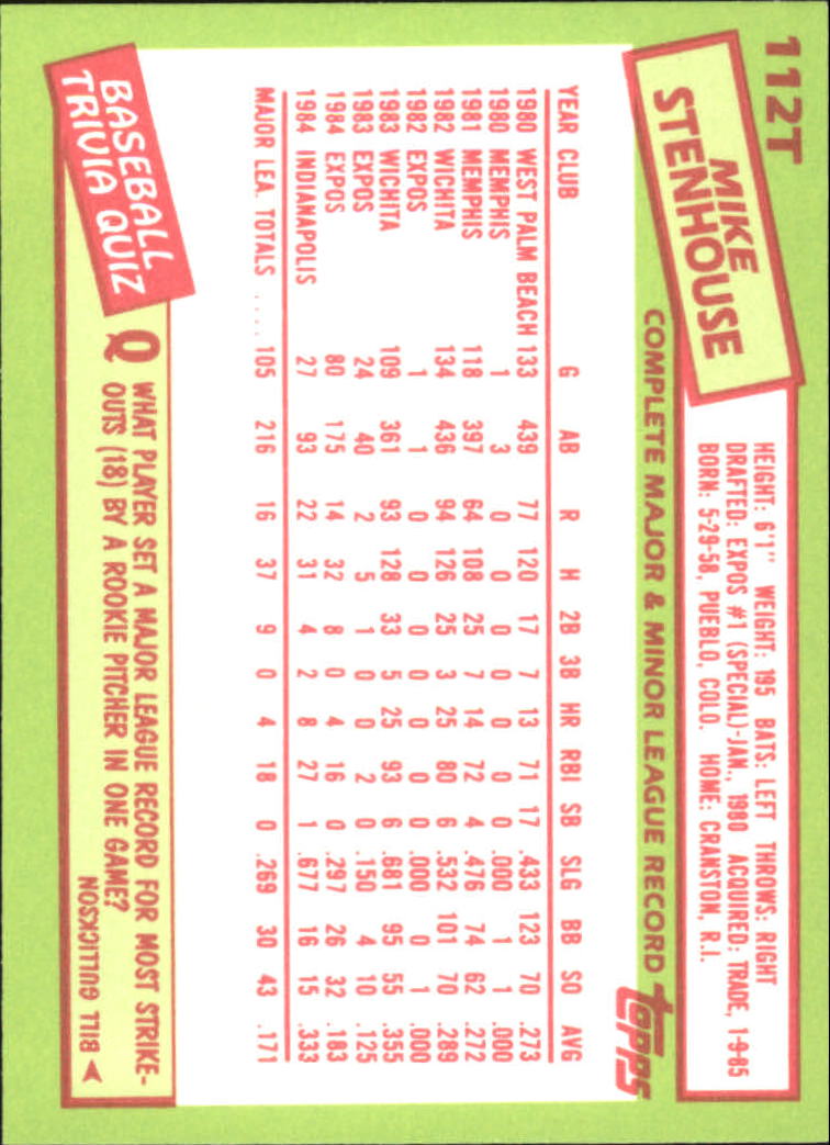 A2834- 1985 Topps Traded Tiffany BB Card #s 1-132 -You Pick- 15+ FREE US SHIP - Bild 221 von 261
