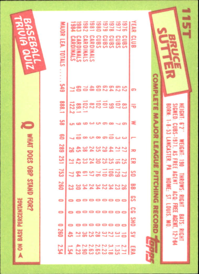 A2834- 1985 Topps Traded Tiffany BB Card #s 1-132 -You Pick- 15+ FREE US SHIP - Bild 227 von 261