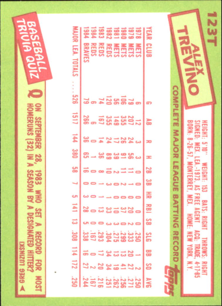 A2834- 1985 Topps Traded Tiffany BB Card #s 1-132 -You Pick- 15+ FREE US SHIP - Bild 243 von 261