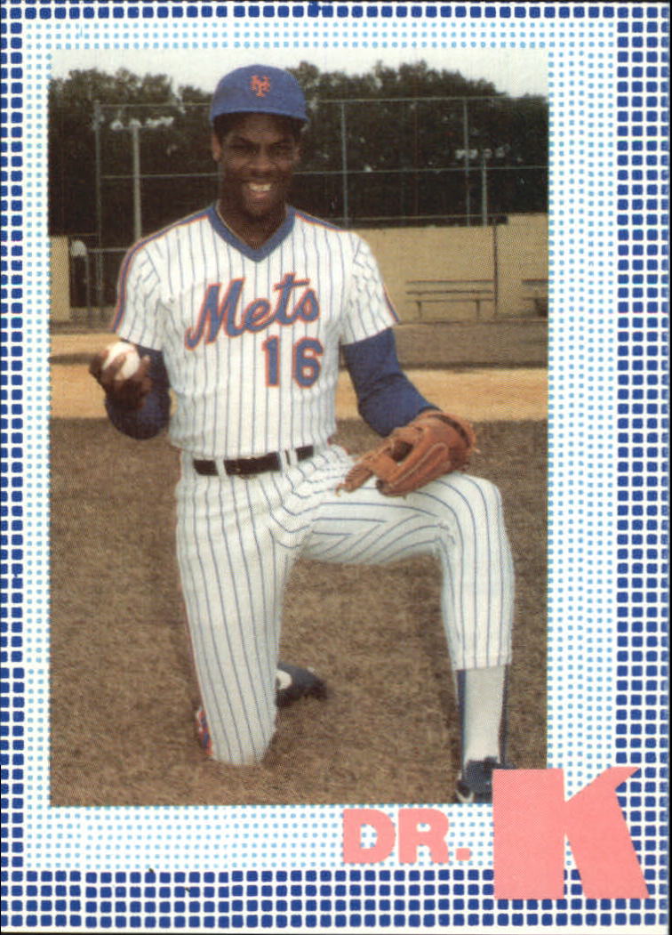 1985-86 Galasso Gooden #21 Dwight Gooden/Kneeling with ball in right hand