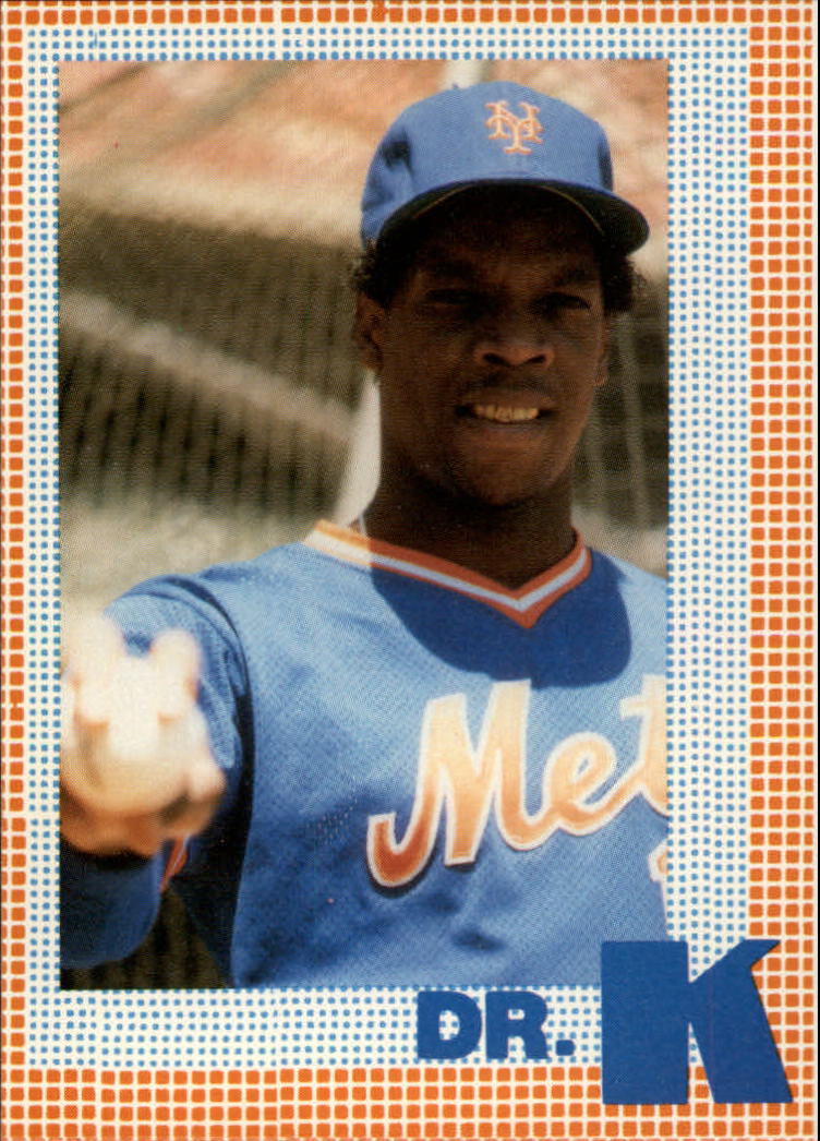 1985-86 Galasso Gooden #42 Dwight Gooden/Portrait; hand extended with ball