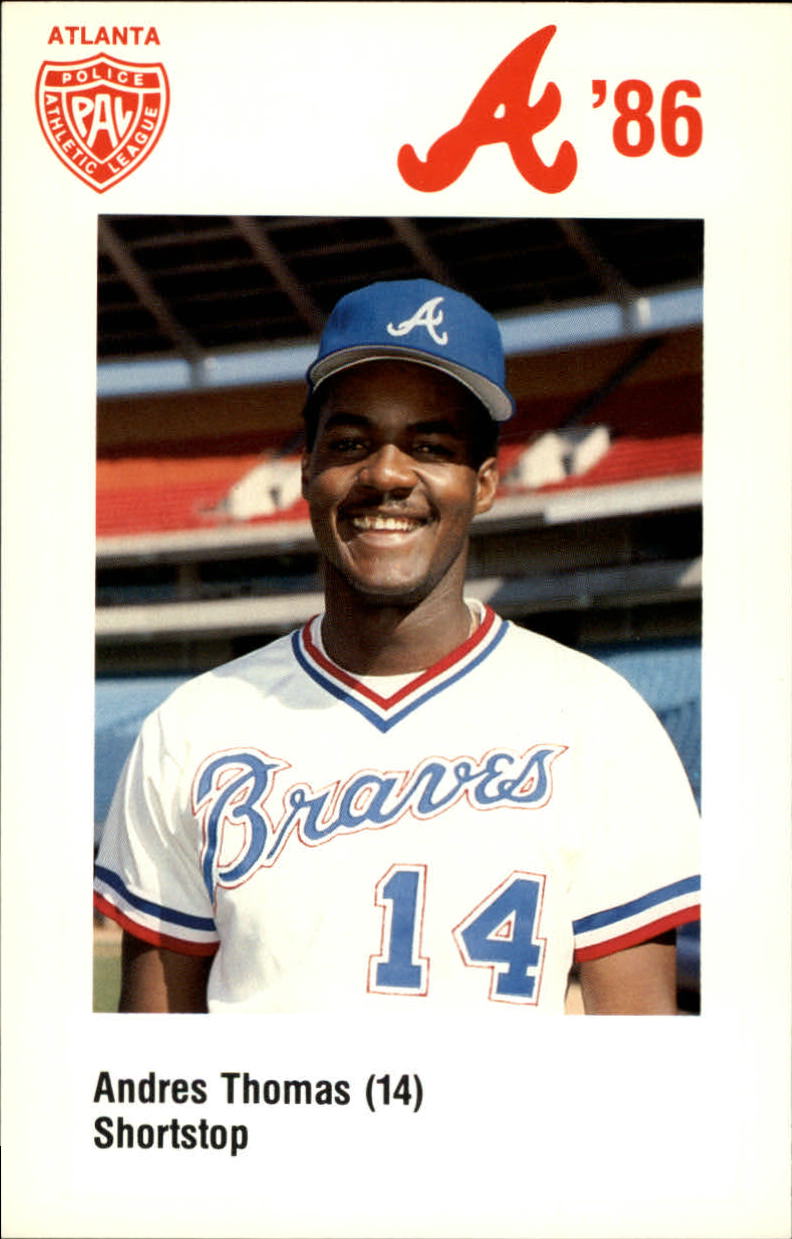 1986 Braves Police #14 Andres Thomas