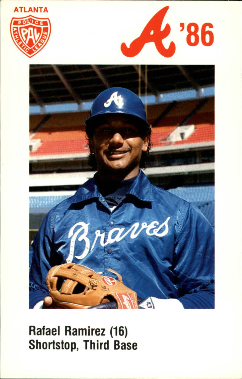 1986 Braves Police #16 Rafael Ramirez