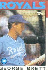 GEORGE BRETT 1986 Topps Baseball Card Kansas City Royals 