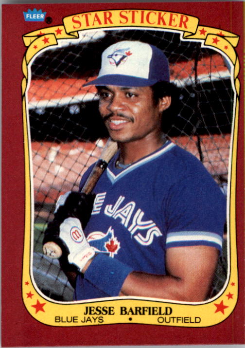 1986 Fleer Star Stickers #2 Jesse Barfield