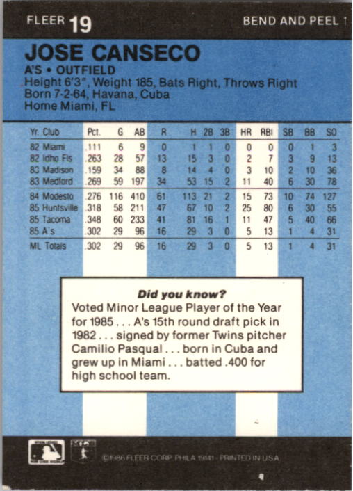 1986 Fleer Star Stickers Baseball - Picture 39 of 265