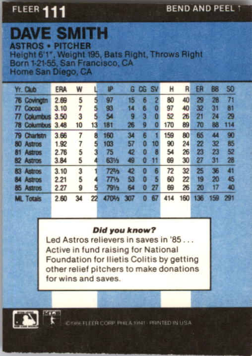1986 Fleer Star Stickers Baseball - Picture 223 of 265