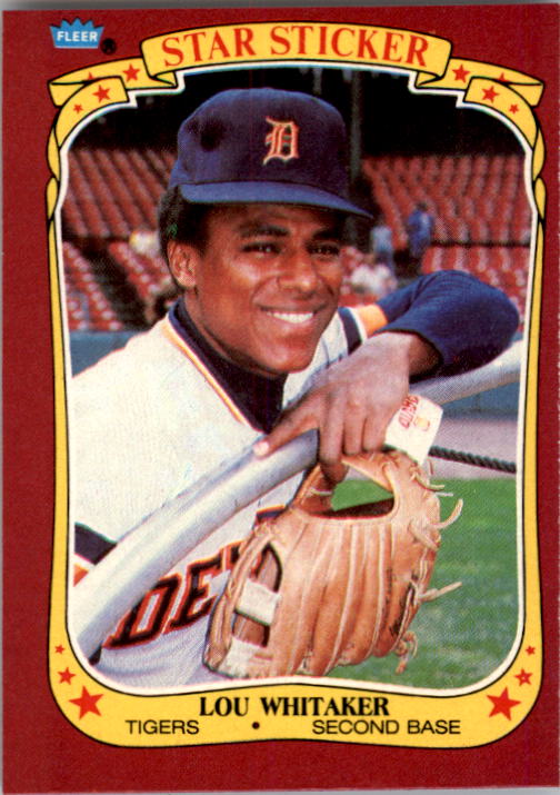 1986 Fleer Star Stickers #126 Lou Whitaker