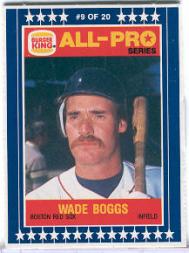 1986 Burger King All-Pro #9 Wade Boggs