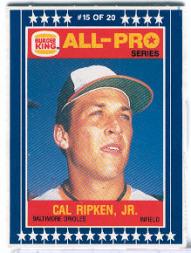 1986 Burger King All-Pro #15 Cal Ripken