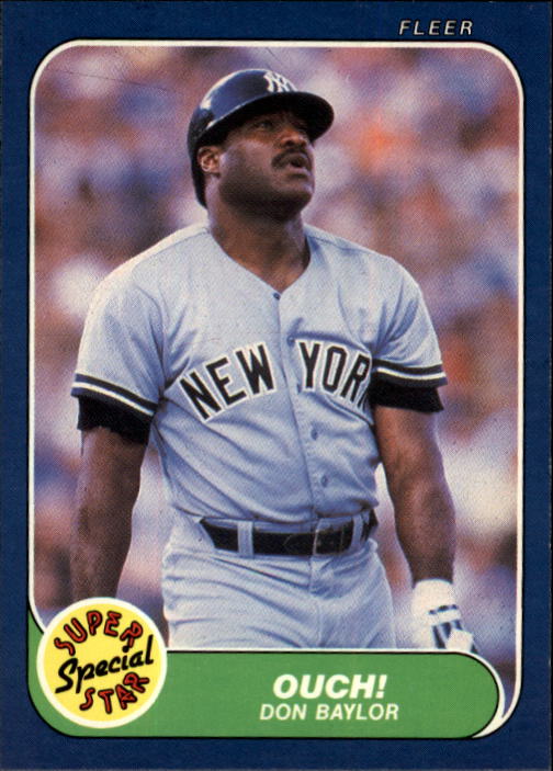 1986 Fleer #631 Don Baylor Ouch