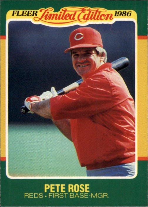 1986 Fleer Limited Edition #37 Pete Rose