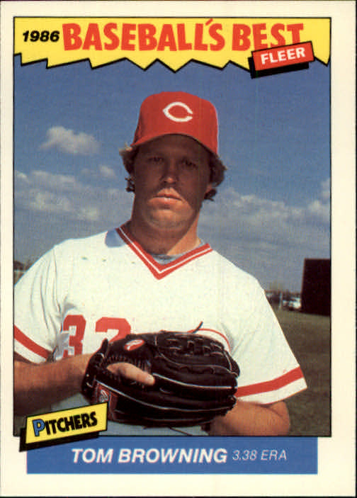 1986 Fleer Sluggers/Pitchers #4 Tom Browning