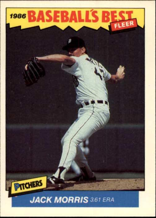 1986 Fleer Sluggers/Pitchers #23 Jack Morris