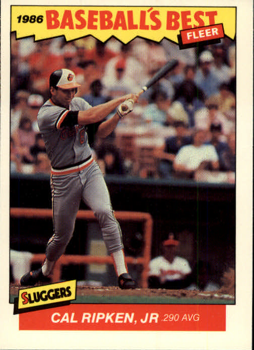1986 Fleer Sluggers/Pitchers #28 Cal Ripken