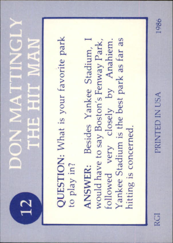 B6626- 1986 Galasso Mattingly Don BB Karte #S 1-30 -du Pick- 15 + Free US Schiff - Bild 19 von 55
