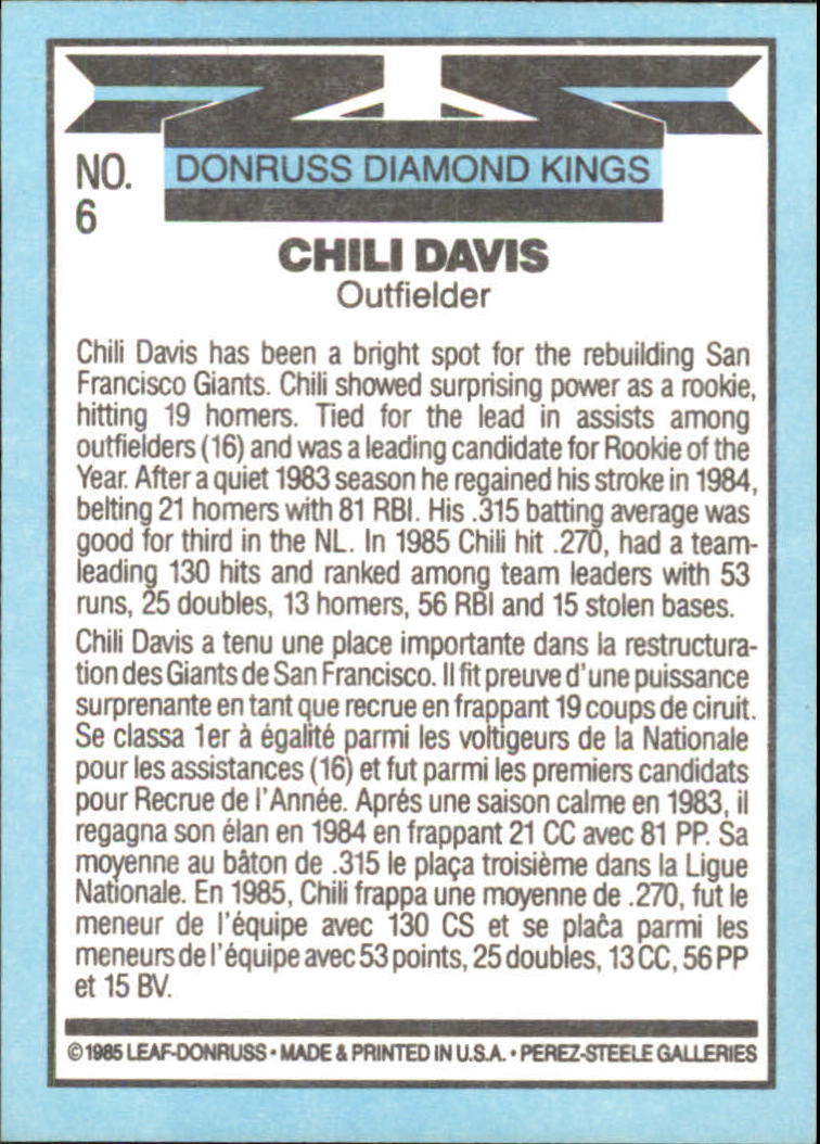 1986 Leaf/Donruss Baseball Card Pick (Base) - Bild 5 von 307