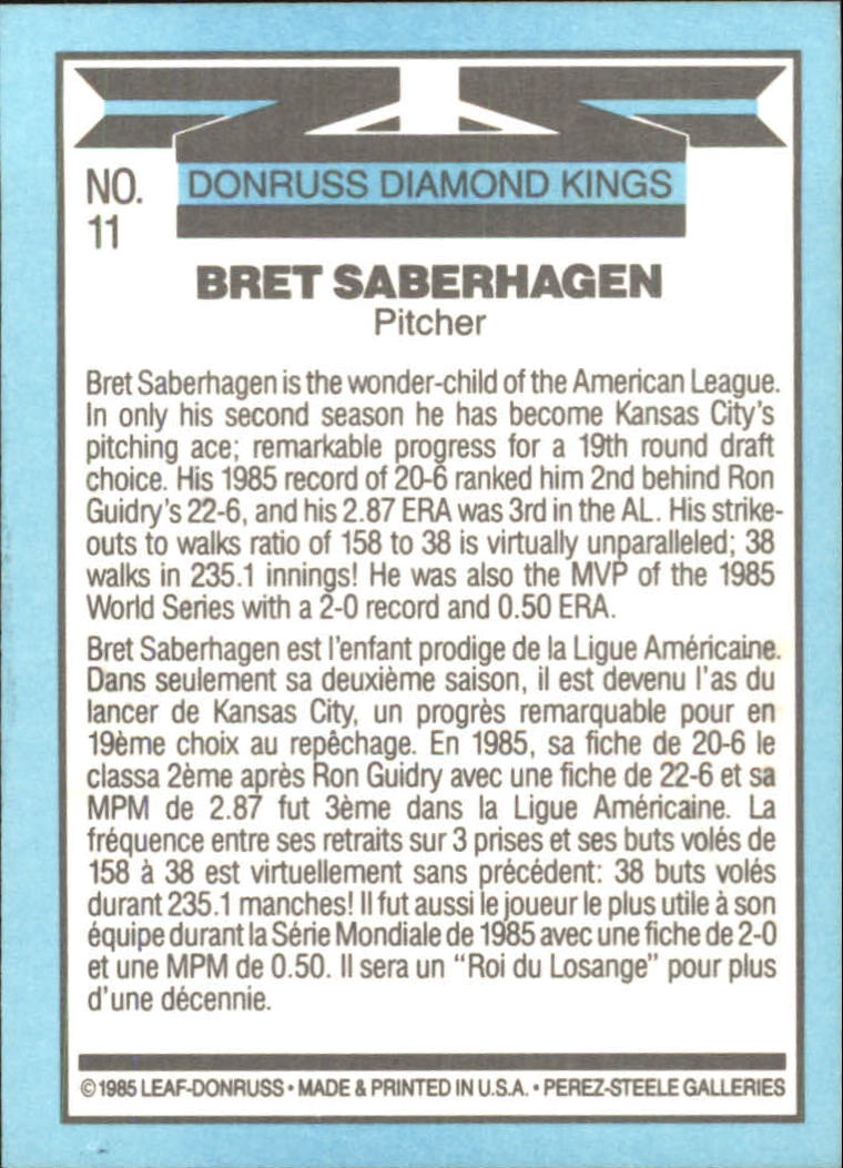 1986 Leaf/Donruss Baseball Card Pick (Base) - Bild 7 von 307