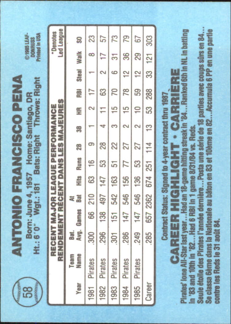 1986 Leaf/Donruss Baseball Card Pick (Base) - Bild 35 von 307