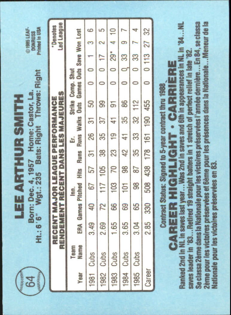 1986 Leaf/Donruss Baseball Card Pick (Base) - Bild 41 von 307