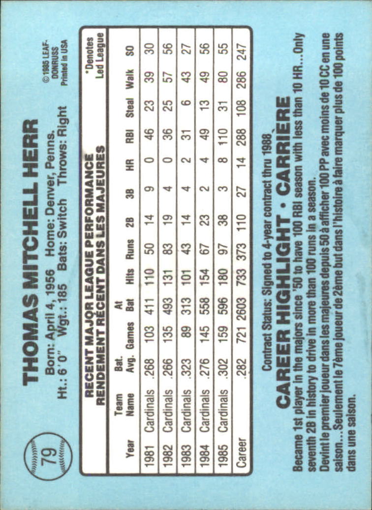 1986 Leaf/Donruss Baseball Card Pick (Base) - Bild 55 von 307