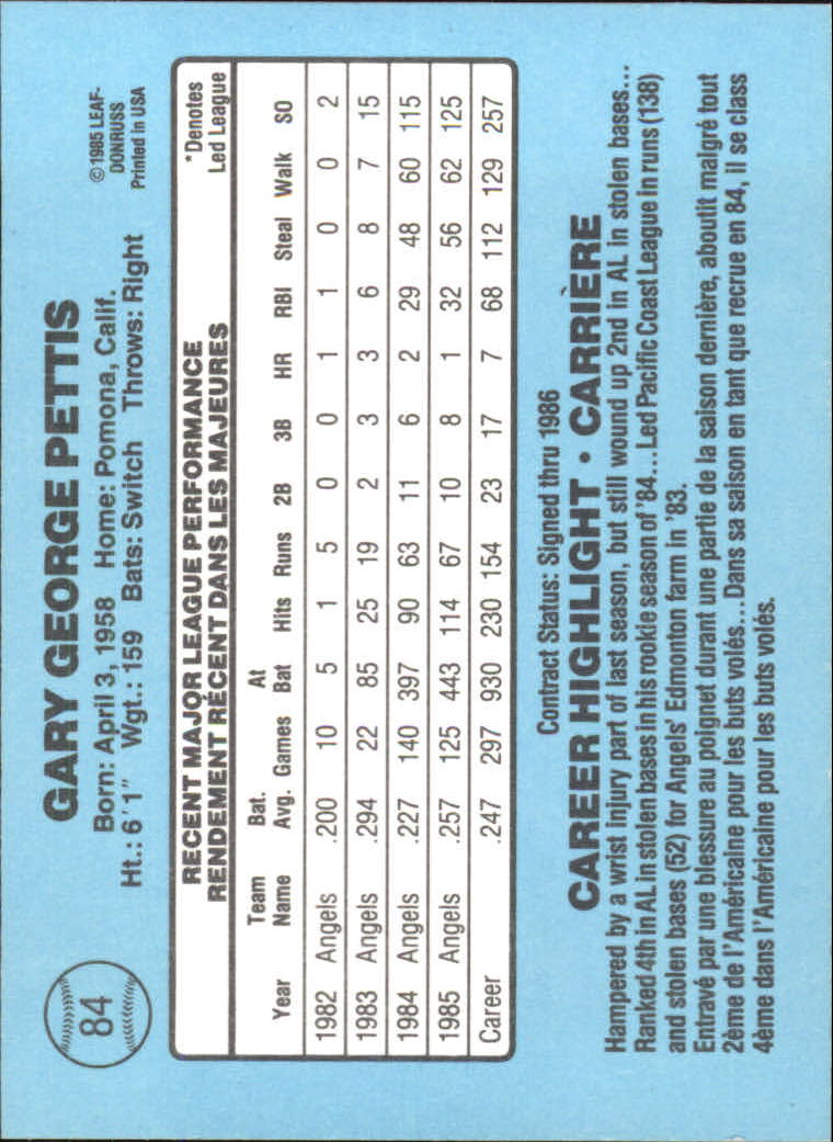 1986 Leaf/Donruss Baseball Card Pick (Base) - Bild 61 von 307