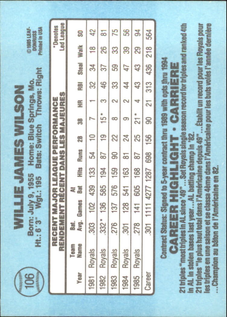 1986 Leaf/Donruss Baseball Card Pick (Base) - Bild 87 von 307