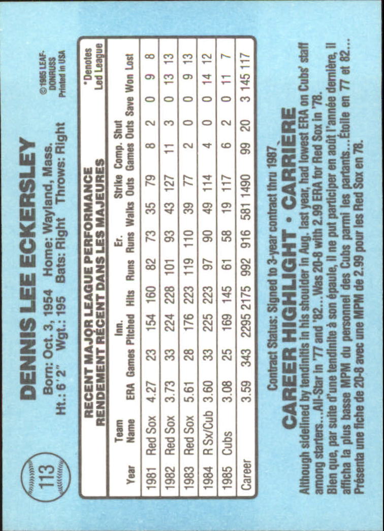 1986 Leaf/Donruss Baseball Card Pick (Base) - Bild 101 von 307