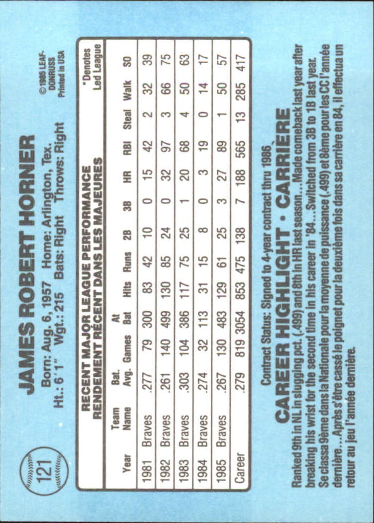 1986 Leaf/Donruss Baseball Card Pick (Base) - Bild 113 von 307