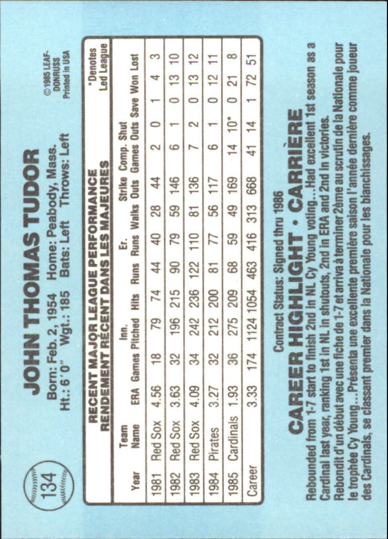 1986 Leaf/Donruss Baseball Card Pick (Base) - Bild 129 von 307