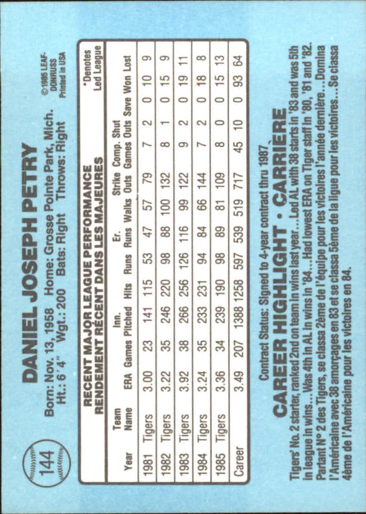 1986 Leaf/Donruss Baseball Card Pick (Base) - Bild 141 von 307