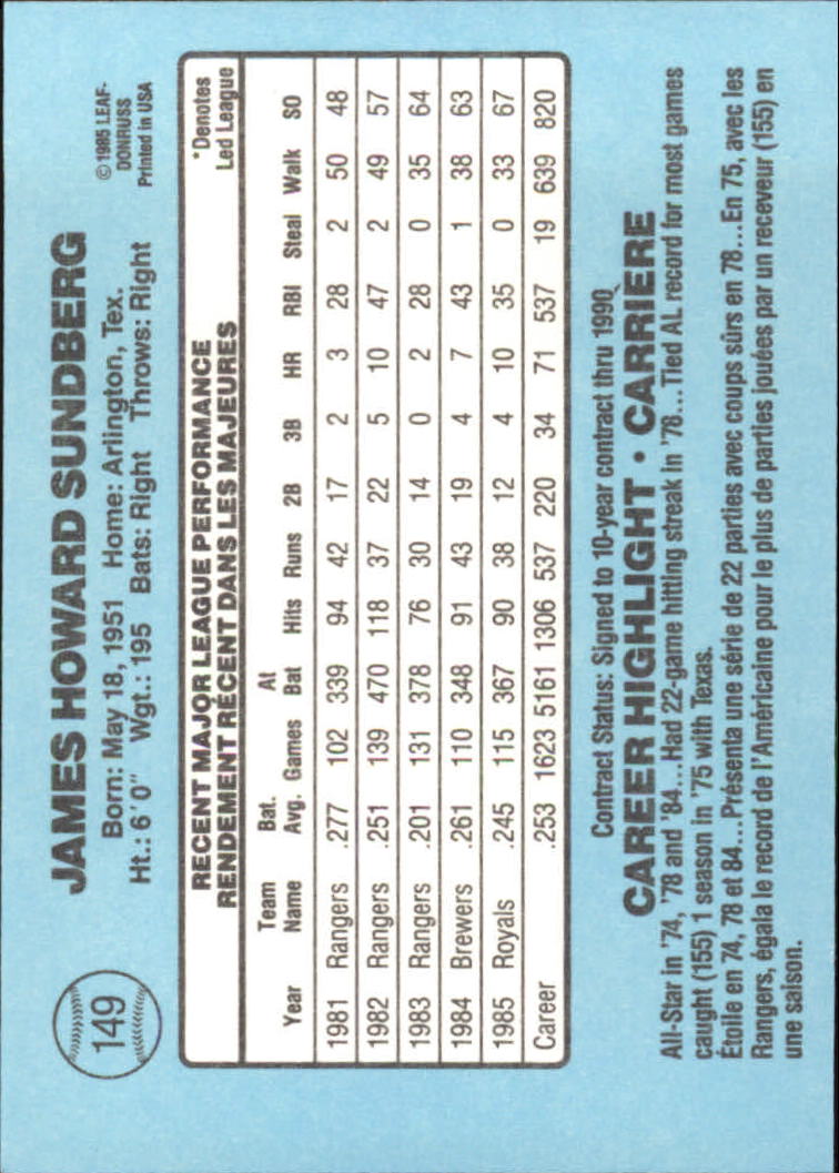 1986 Leaf/Donruss Baseball Card Pick (Base) - Bild 147 von 307