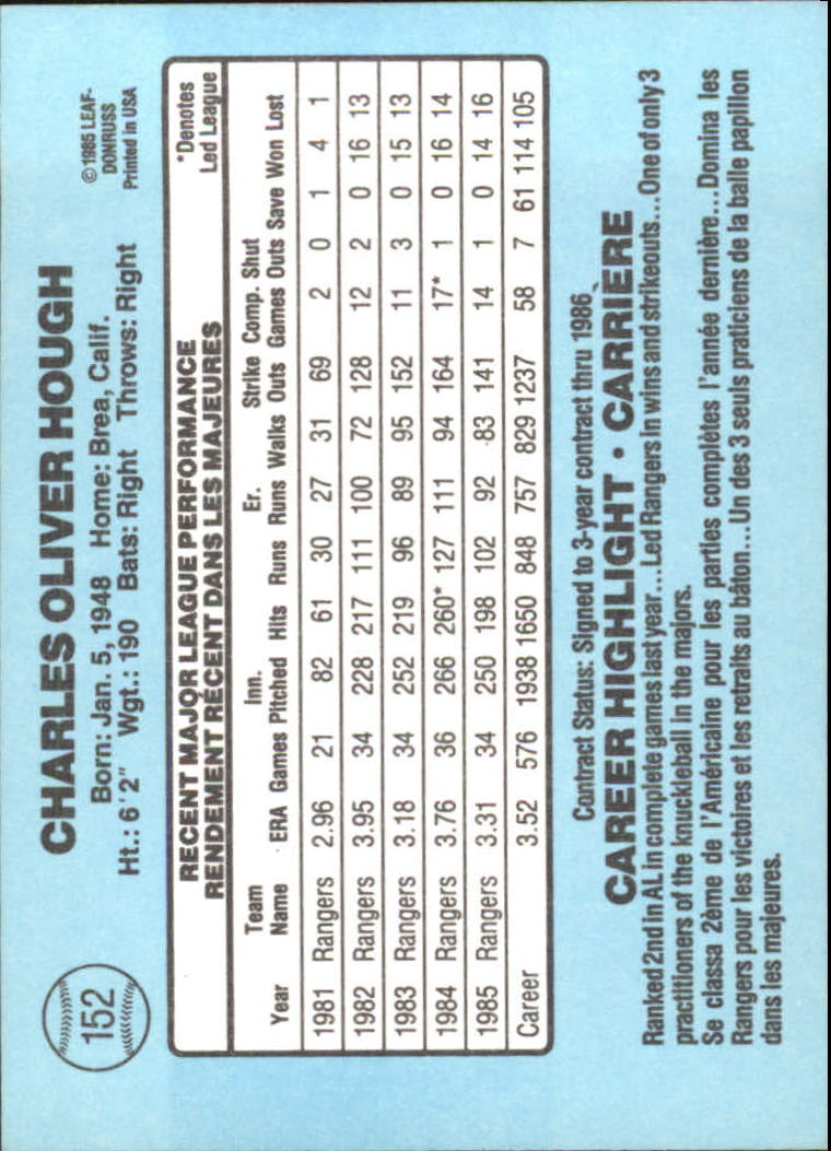 1986 Leaf/Donruss Baseball Card Pick (Base) - Bild 153 von 307
