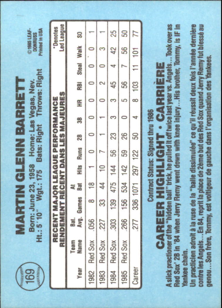 1986 Leaf/Donruss Baseball Card Pick (Base) - Bild 177 von 307
