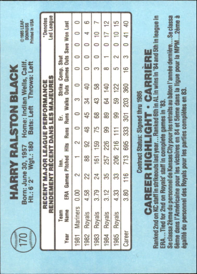 1986 Leaf/Donruss Baseball Card Pick (Base) - Bild 179 von 307
