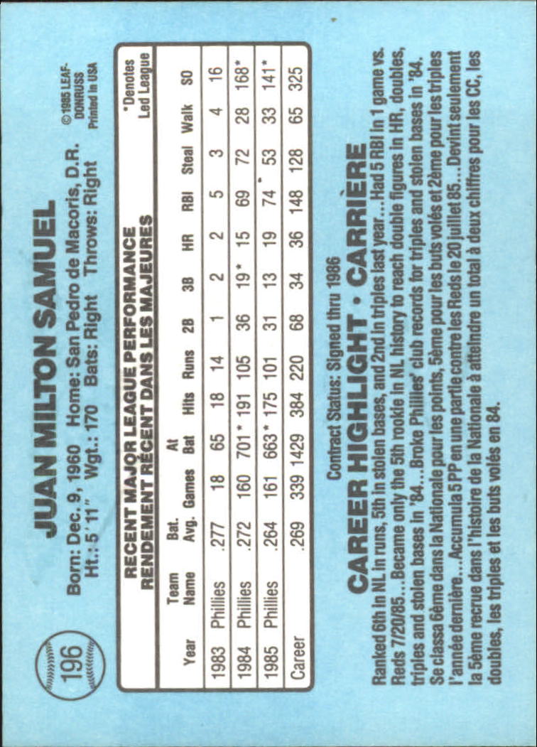 1986 Leaf/Donruss Baseball Card Pick (Base) - Bild 217 von 307