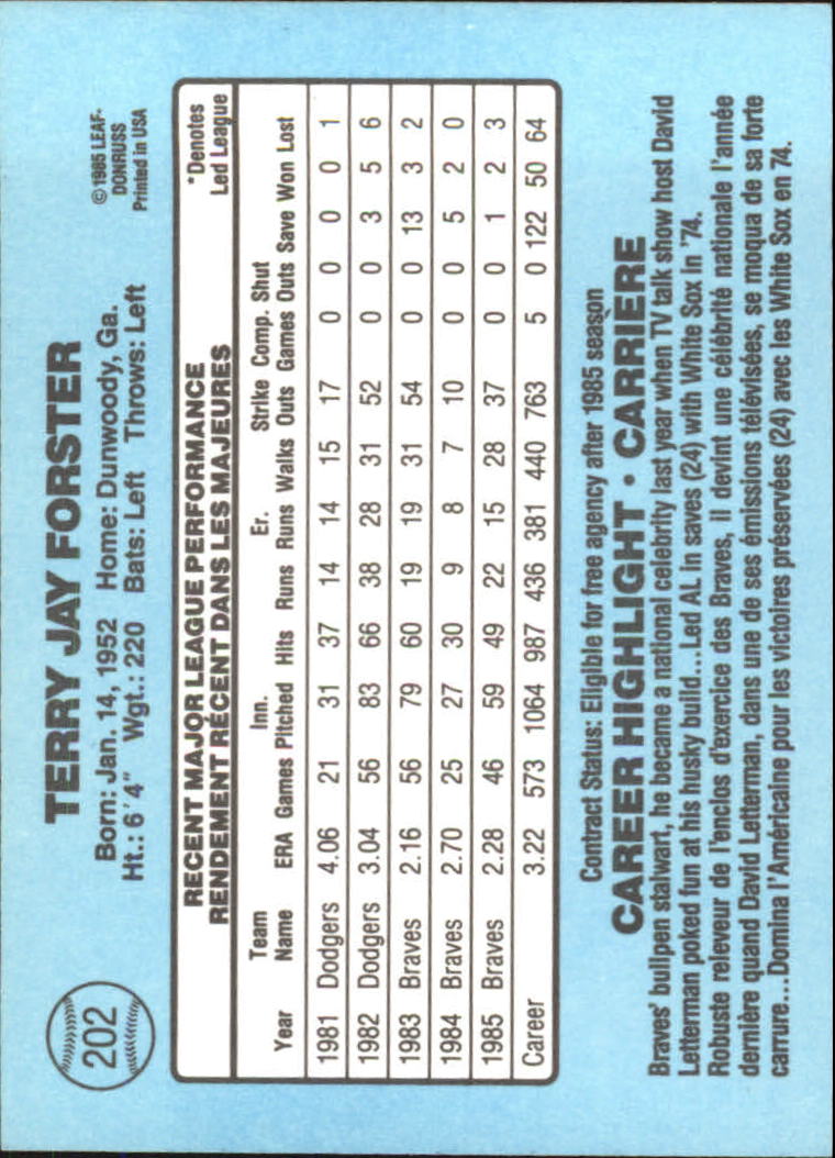 1986 Leaf/Donruss Baseball Card Pick (Base) - Bild 227 von 307