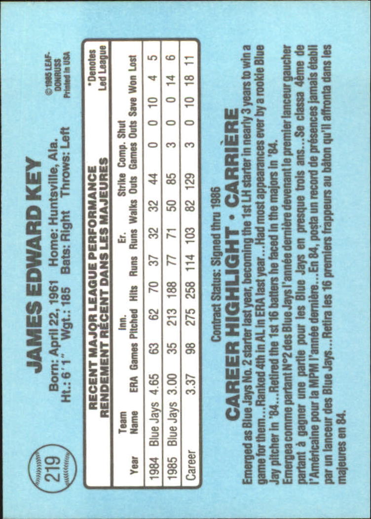 1986 Leaf/Donruss Baseball Card Pick (Base) - Bild 243 von 307